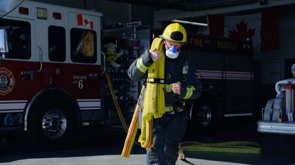 Firefighter training with VO2Master Analyzer