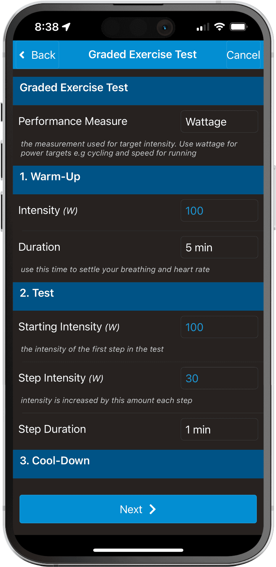 VO2 Master GXT Protocol Setup