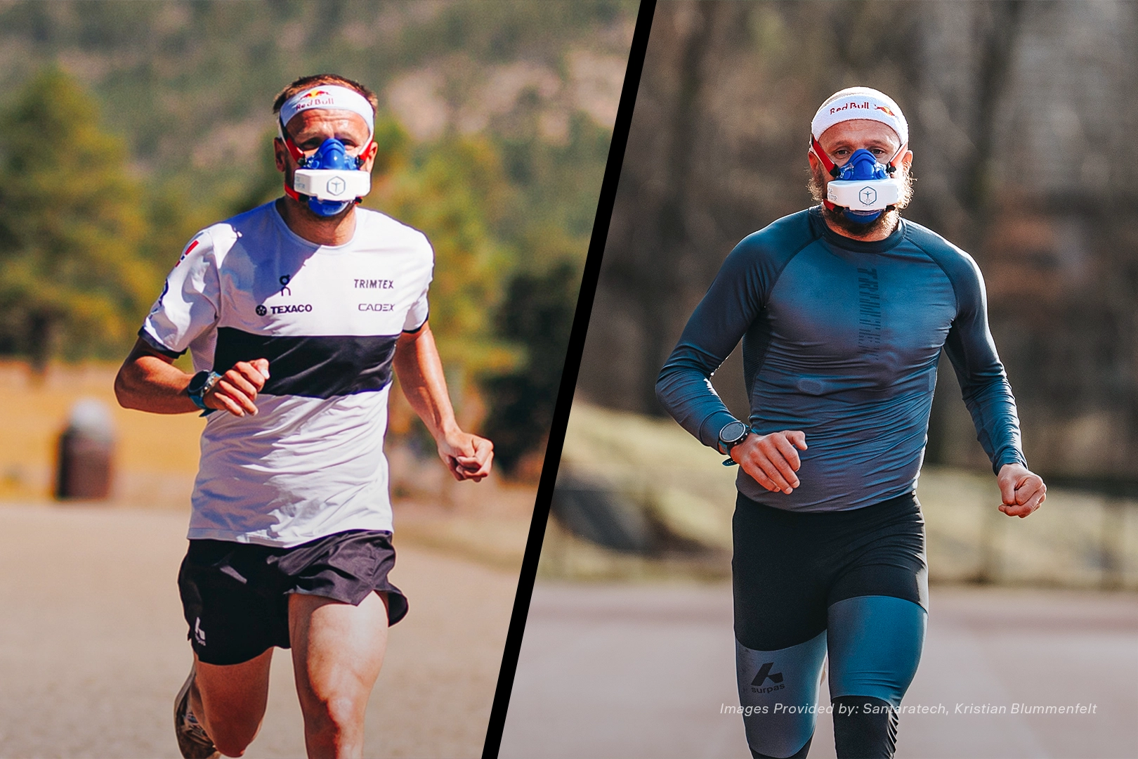 Kristian Blummenfelt running with a VO2 Master Analyzer in warm and cool weather conditions.