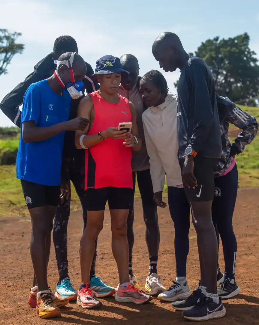 olympic group around Luis orta looking at the data vo2 master